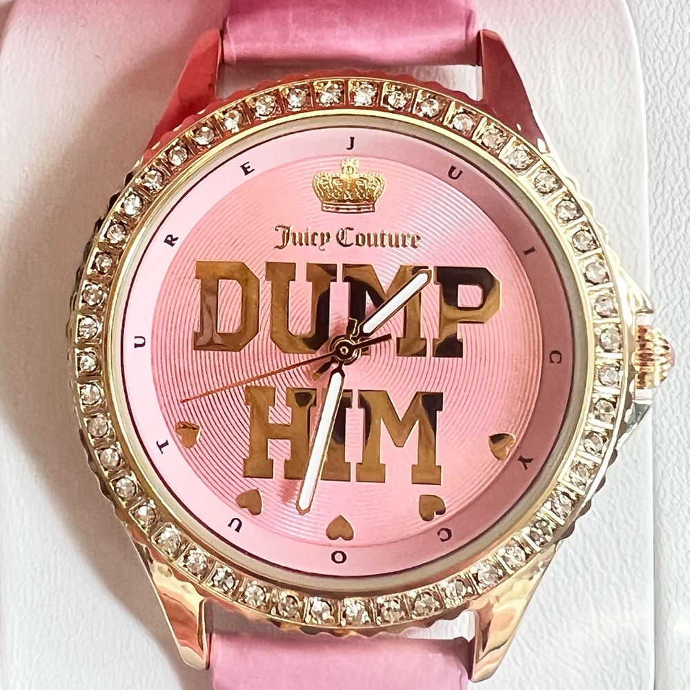 NWT Juicy Couture Pink 'Dump Him’ Watch - Picture 3 of 16